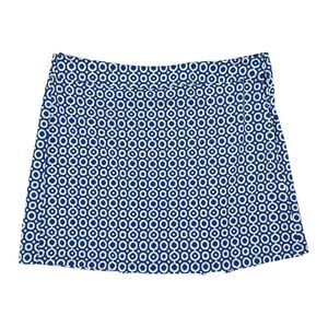 Ripskirt Skirt Size Large‎ Blue Wrap Hawaiian Vacation Resort Geometric Summer